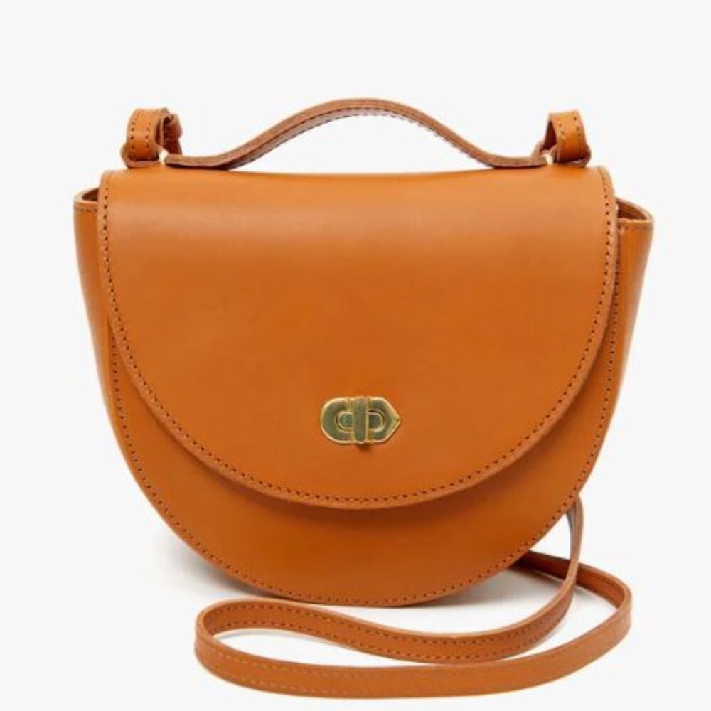 Clare V. Elodie Bag in Cuoio Vachetta